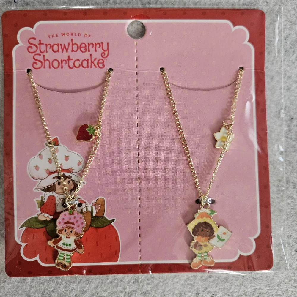 Strawberry Short Cake  Necklace Set Of 2